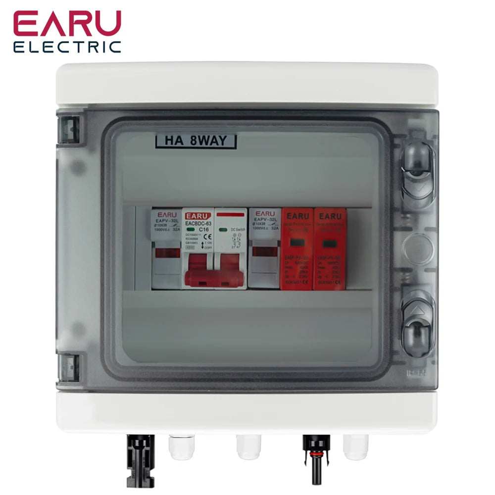 DC 500V Solar PV Combiner Box – 1 In 1 Out | SPD + Fuse + MCB | IP65 Waterproof