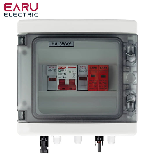 DC 500V Solar PV Combiner Box – 1 In 1 Out | SPD + Fuse + MCB | IP65 Waterproof