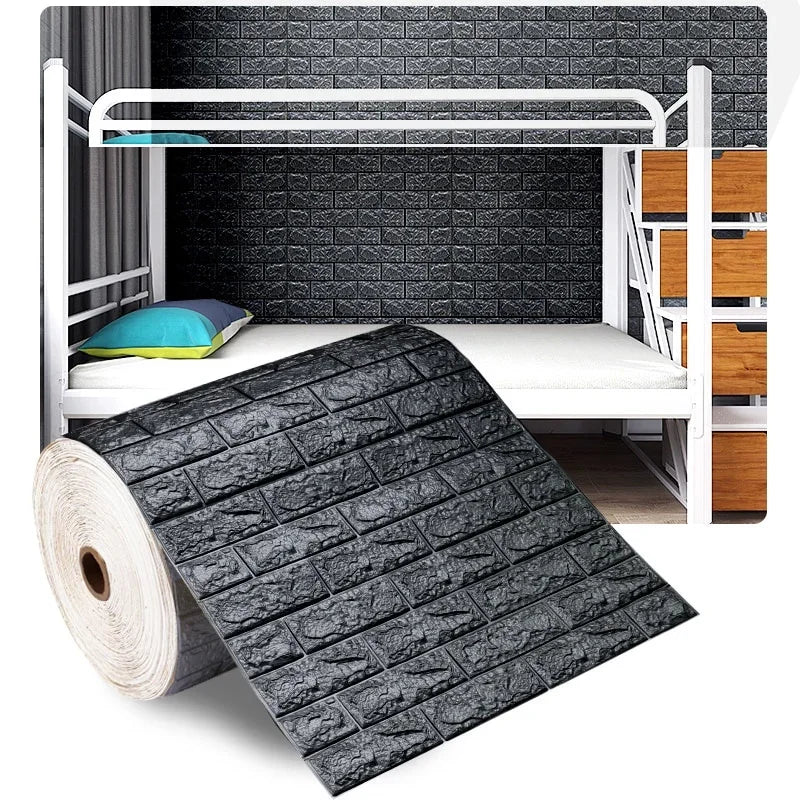 3D Self-Adhesive Foam Brick Wallpaper – Antique Style (70cm x 1/5/10m)