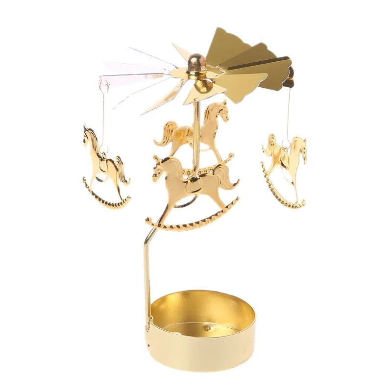 Metal Rotating Candle Holder – Christmas & Event Decor