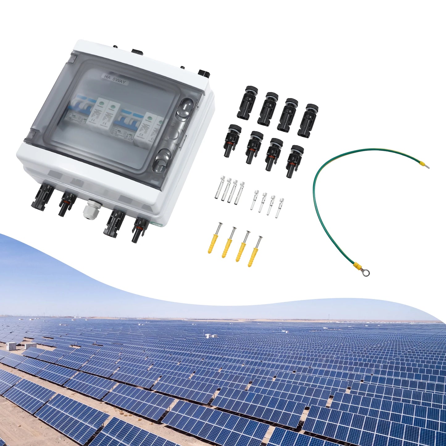 40A PV Combiner Box – IP65 Waterproof | IK10 Impact | Manual Disconnect | Overload Protected