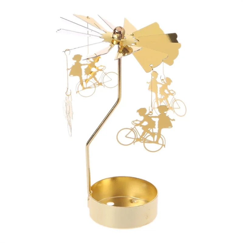 Metal Rotating Candle Holder – Christmas & Event Decor