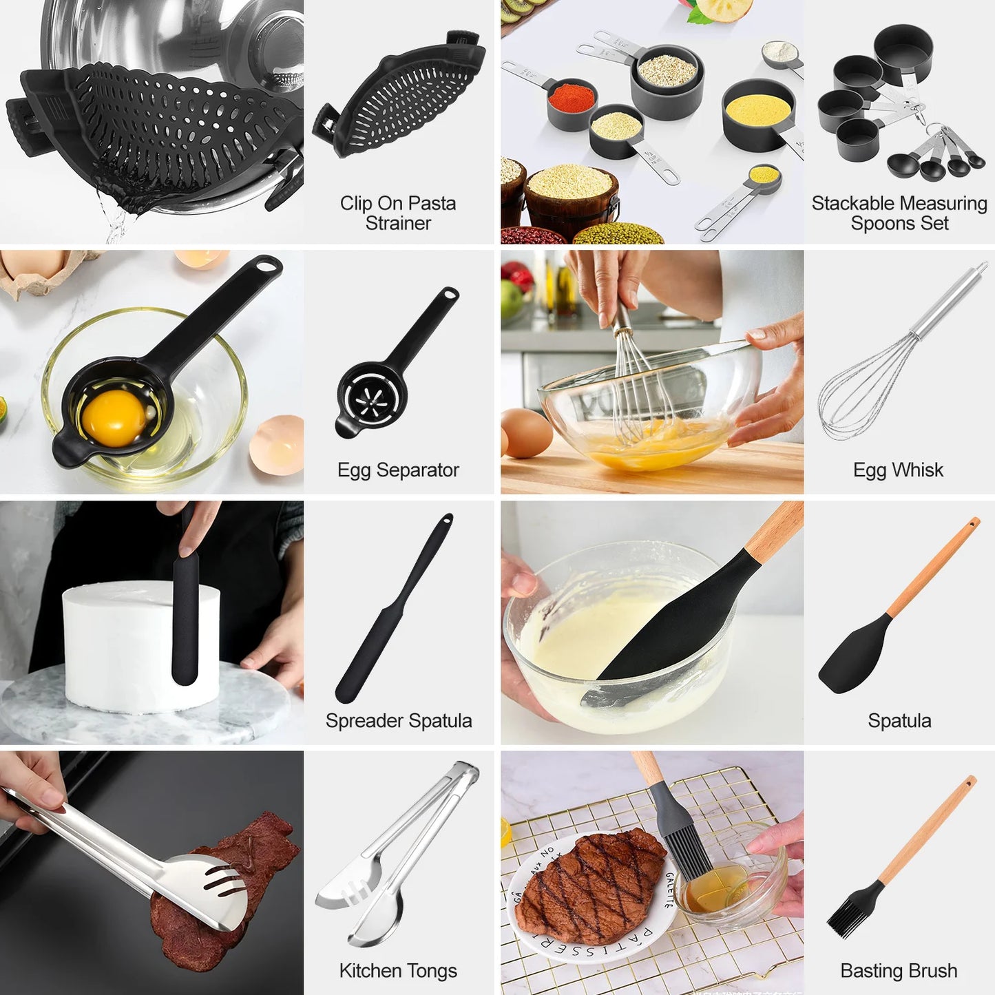 30-Piece Stainless Steel Mixing Bowl Set