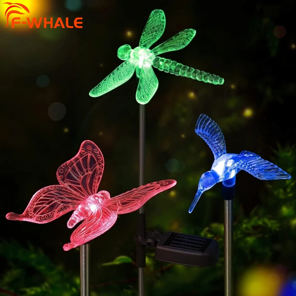 Solar Color Changing Garden Stake Lights – 3pcs