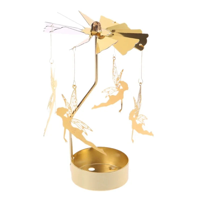 Metal Rotating Candle Holder – Christmas & Event Decor