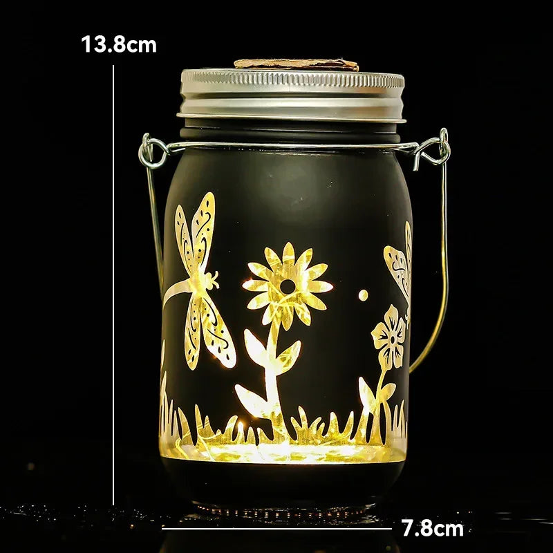 Solar Mason Jar Lanterns – Waterproof Hanging Outdoor Garden Lights