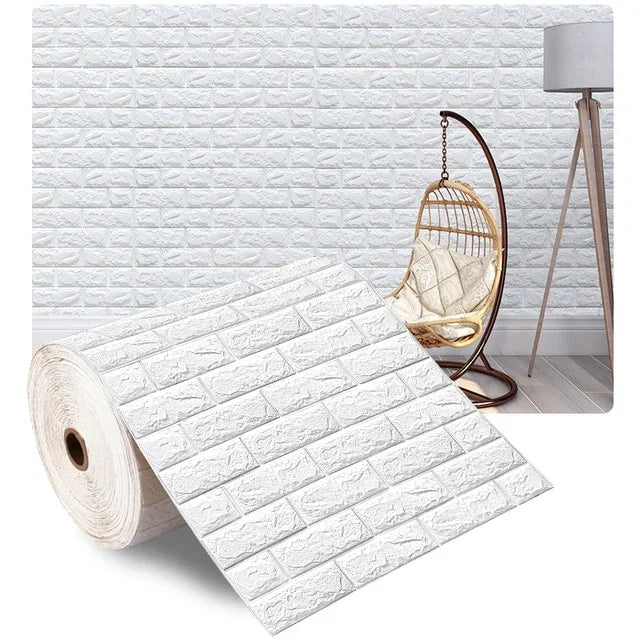 3D Self-Adhesive Foam Brick Wallpaper – Antique Style (70cm x 1/5/10m)