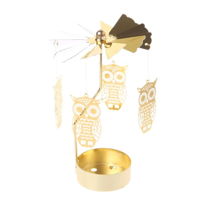 Metal Rotating Candle Holder – Christmas & Event Decor