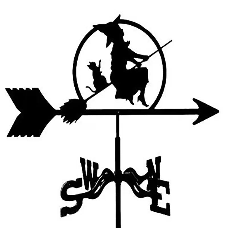 IronCraft Witch Weathervane – Outdoor Garden & Roof Decor