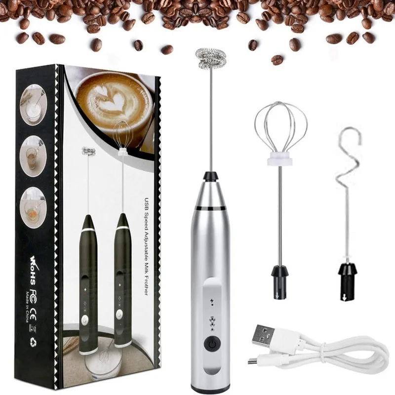 3-Speed Handheld Electric Mixer with USB Charging
