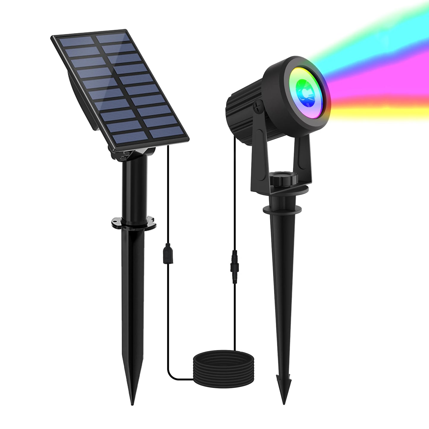 LumiGlow RGB Solar Spotlights – Outdoor Waterproof Lights