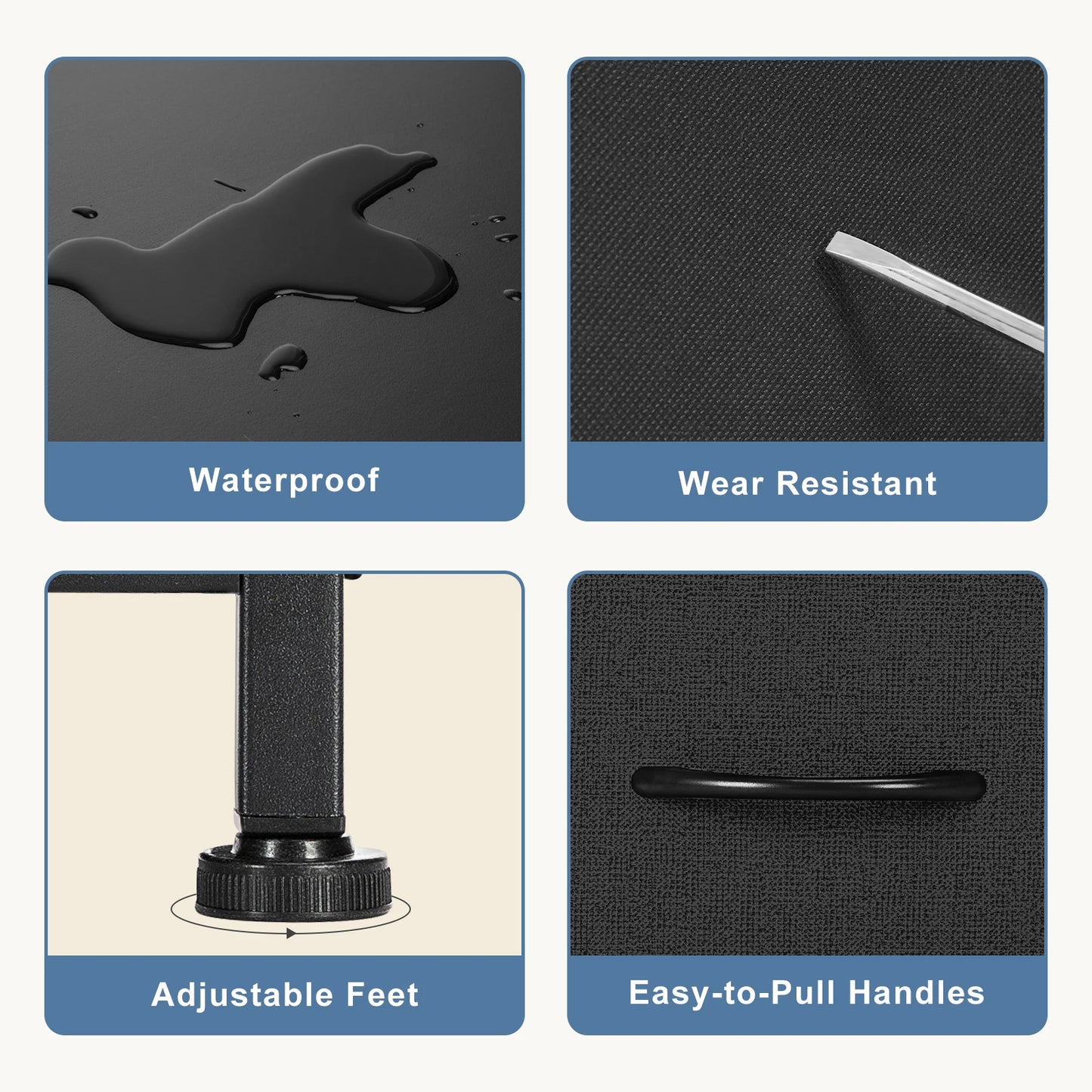 JHK 7-Drawer Fabric Dresser – Bedroom & Living Room Storage Cabinet