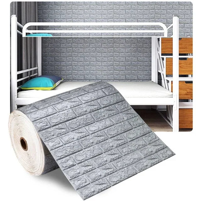 3D Self-Adhesive Foam Brick Wallpaper – Antique Style (70cm x 1/5/10m)