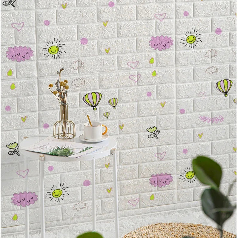 3D Self-Adhesive Foam Brick Wallpaper – Antique Style (70cm x 1/5/10m)