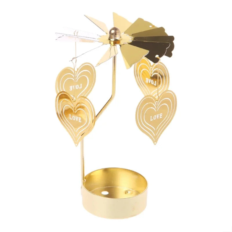 Metal Rotating Candle Holder – Christmas & Event Decor