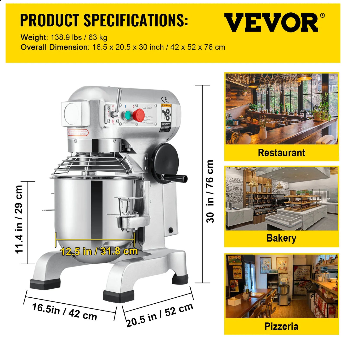 VEVOR Electric Dough Mixer & Stand Blender