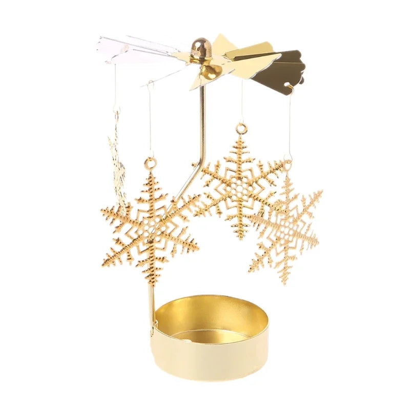Metal Rotating Candle Holder – Christmas & Event Decor