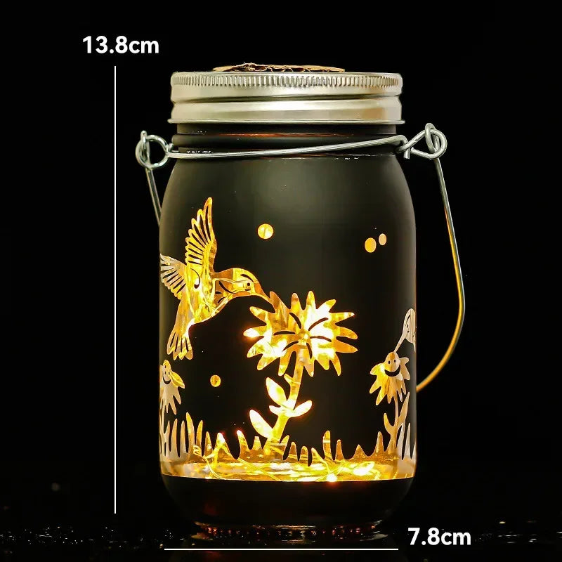 Solar Mason Jar Lanterns – Waterproof Hanging Outdoor Garden Lights