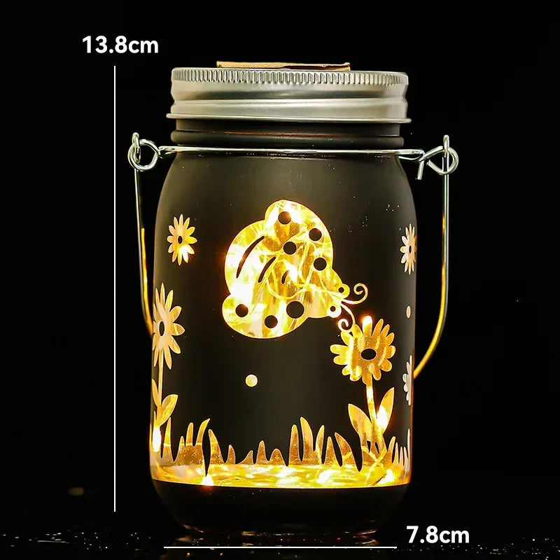Solar Mason Jar Lanterns – Waterproof Hanging Outdoor Garden Lights