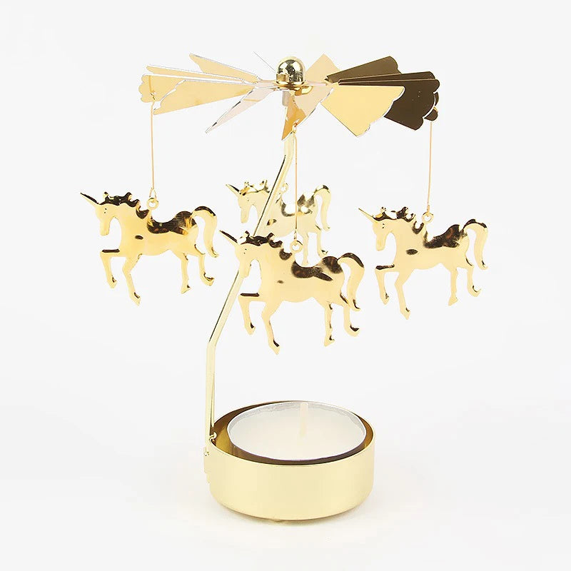 Metal Rotating Candle Holder – Christmas & Event Decor