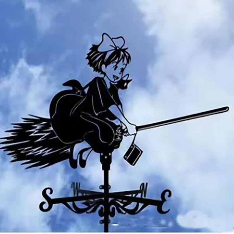 IronCraft Witch Weathervane – Outdoor Garden & Roof Decor