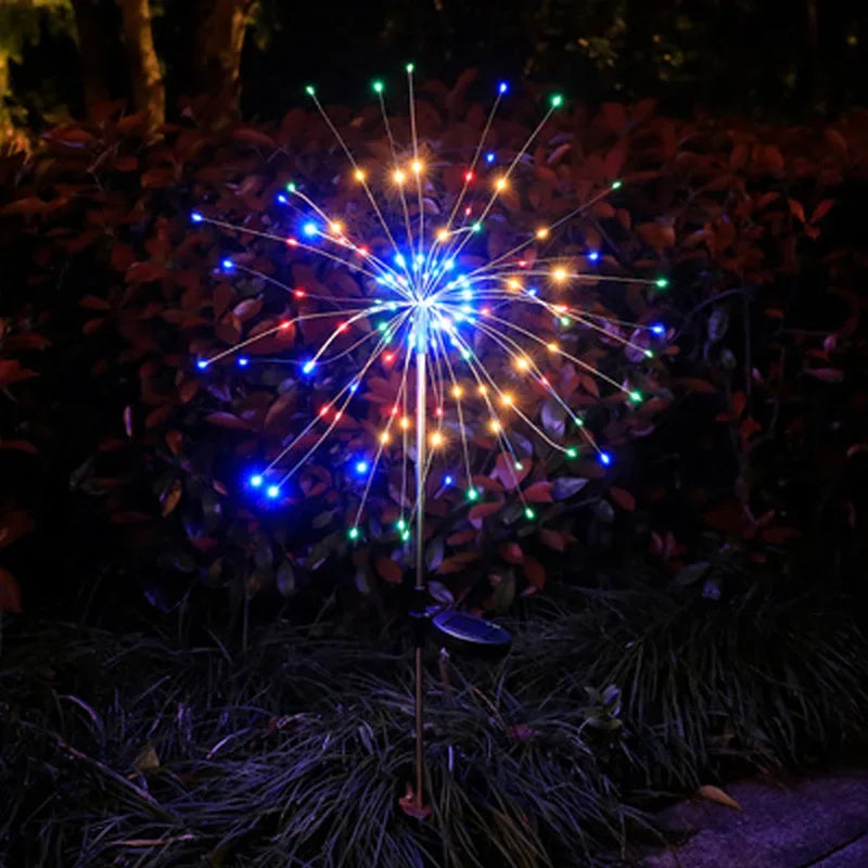 Solar Firework Dandelion Lights – 8-Mode Waterproof Outdoor Garden Décor