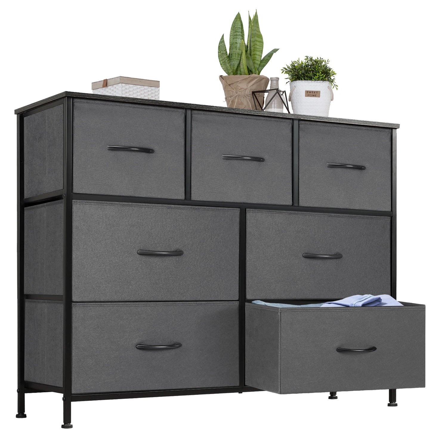 JHK 7-Drawer Fabric Dresser – Bedroom & Living Room Storage Cabinet