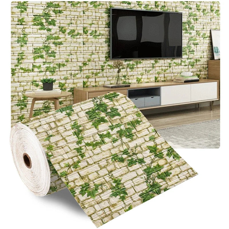 3D Self-Adhesive Foam Brick Wallpaper – Antique Style (70cm x 1/5/10m)