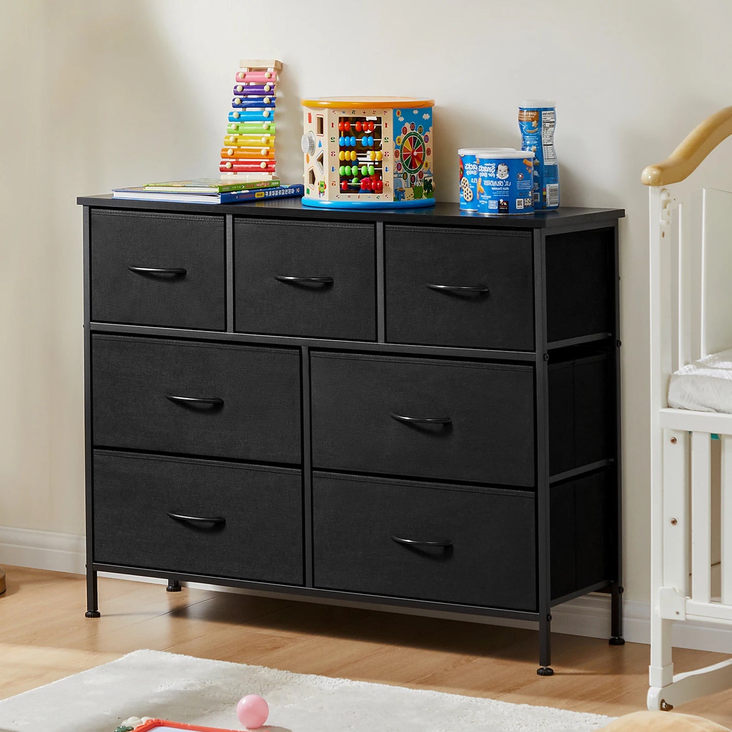 JHK 7-Drawer Fabric Dresser – Bedroom & Living Room Storage Cabinet