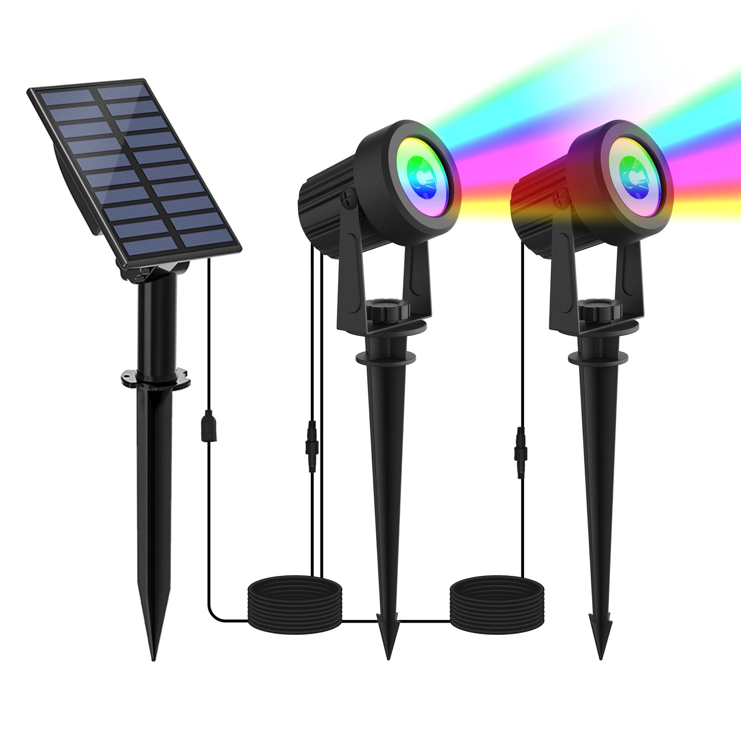 LumiGlow RGB Solar Spotlights – Outdoor Waterproof Lights