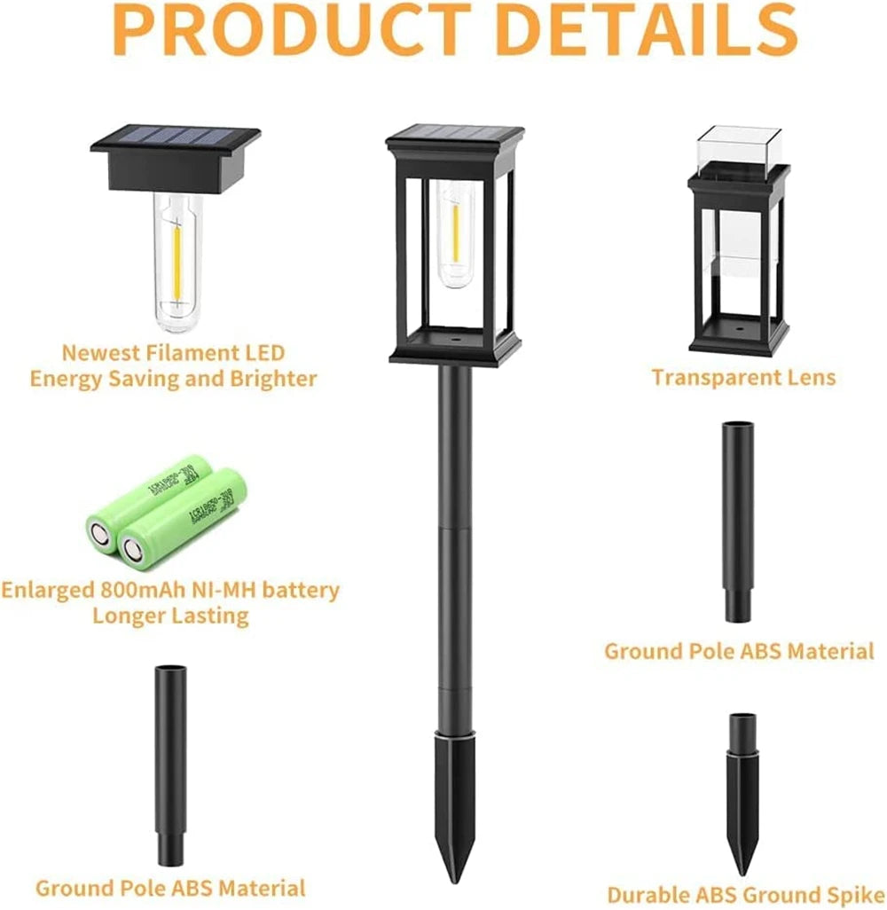 SolarGlow Pathway Lights – Outdoor IP65 Garden Decor