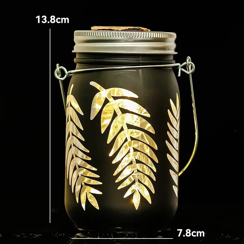 Solar Mason Jar Lanterns – Waterproof Hanging Outdoor Garden Lights