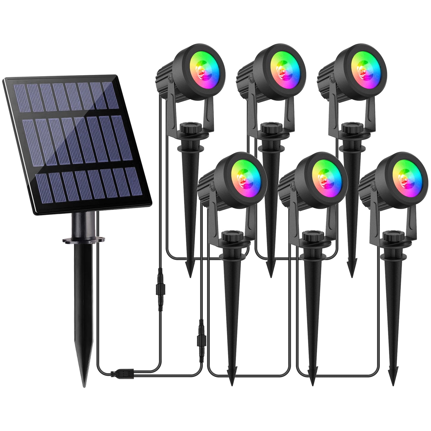 LumiGlow RGB Solar Spotlights – Outdoor Waterproof Lights