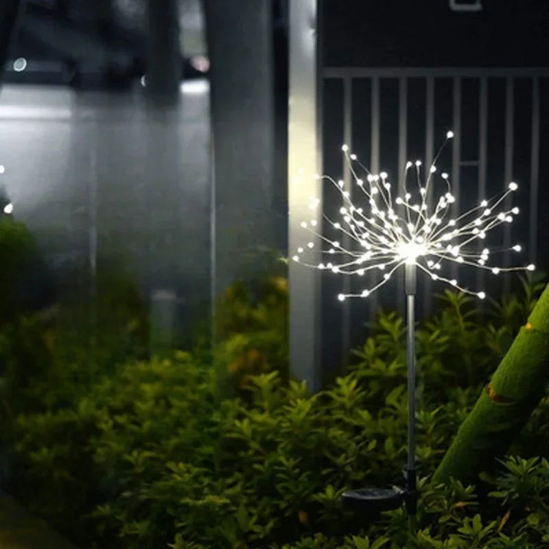 Solar Firework Dandelion Lights – 8-Mode Waterproof Outdoor Garden Décor