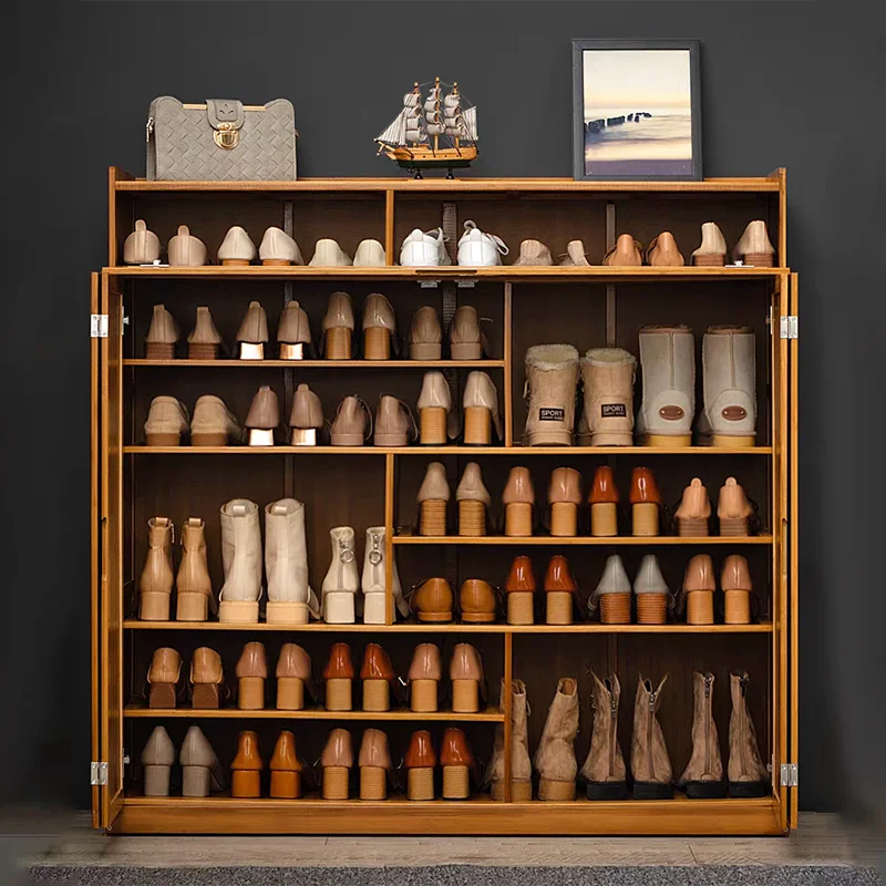 Bamboo Luxe Shoe Cabinet – Modern Storage & Organizer