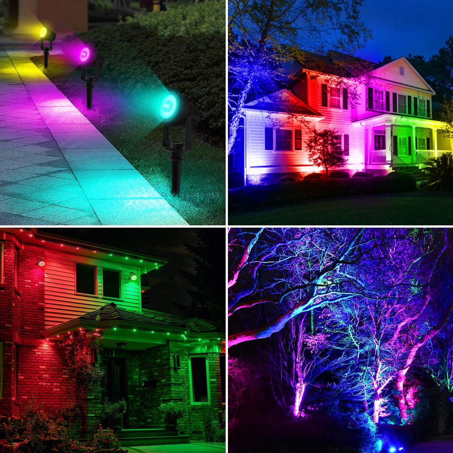 LumiGlow RGB Solar Spotlights – Outdoor Waterproof Lights