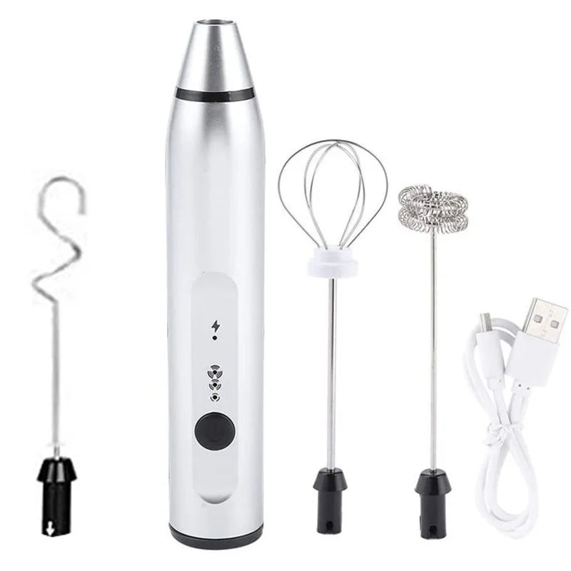 3-Speed Handheld Electric Mixer with USB Charging
