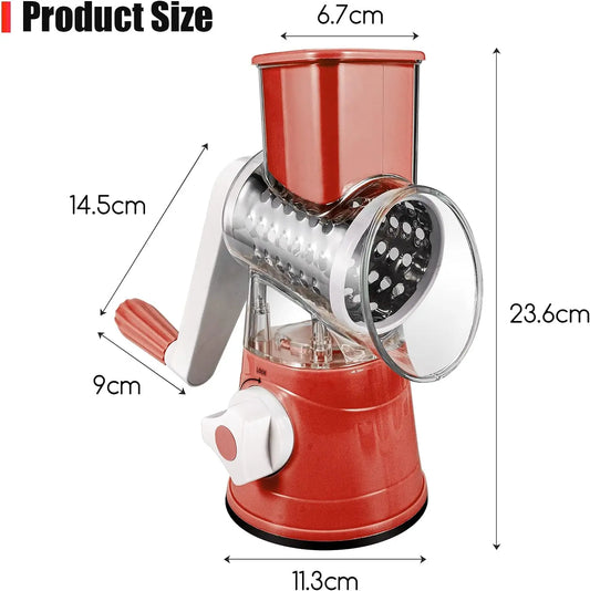 3-in-1 Rotary Cheese and Vegetable Grater