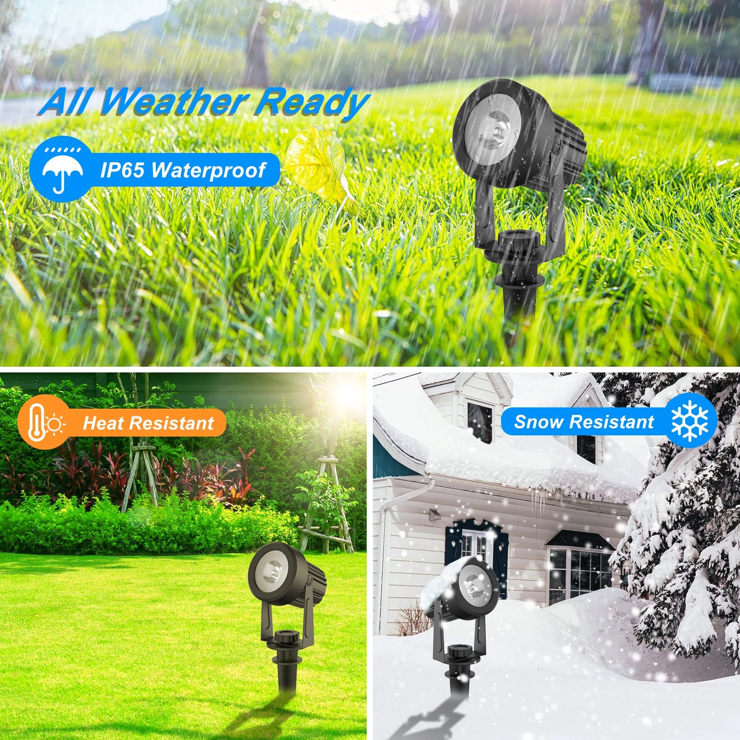 LumiGlow RGB Solar Spotlights – Outdoor Waterproof Lights
