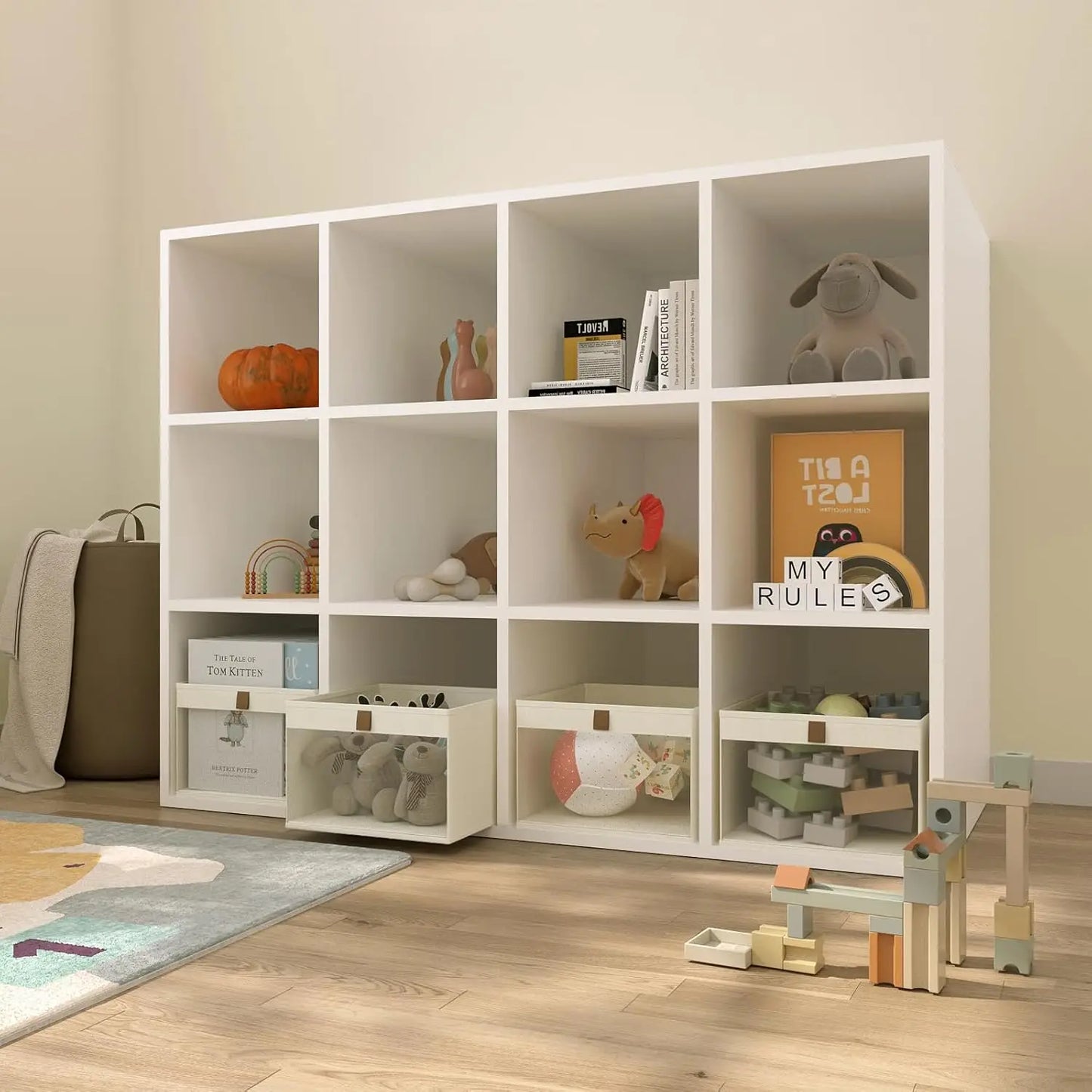 Linen Storage Bins with Clear Window – Foldable Closet Organizers and Storage Boxes