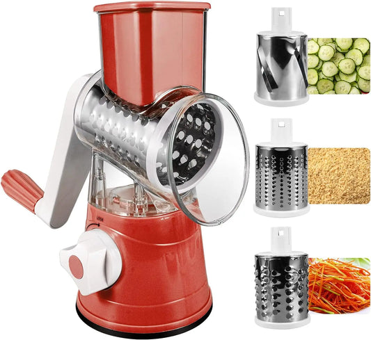 3-in-1 Rotary Cheese and Vegetable Grater