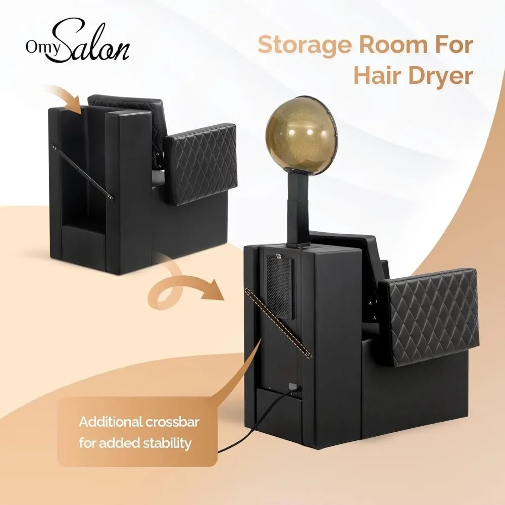 Professional Salon Dryer Chair – Extra Wide Seat for Hooded Dryer