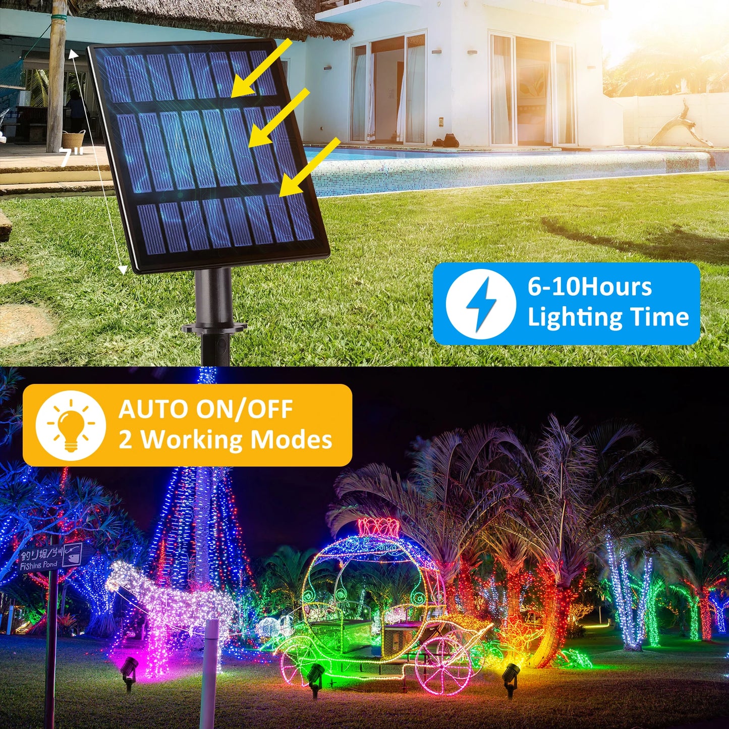 LumiGlow RGB Solar Spotlights – Outdoor Waterproof Lights