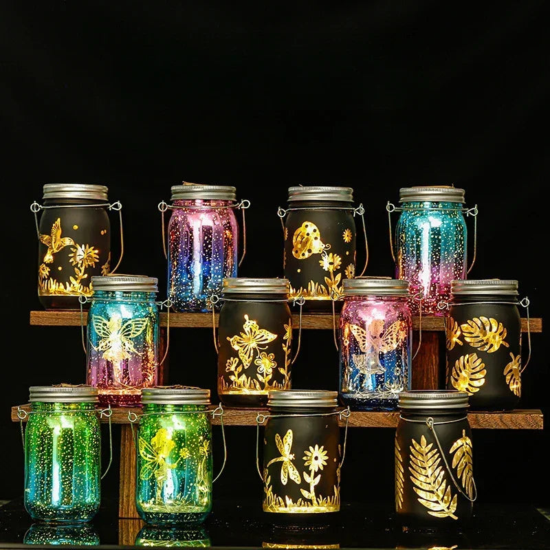 Solar Mason Jar Lanterns – Waterproof Hanging Outdoor Garden Lights