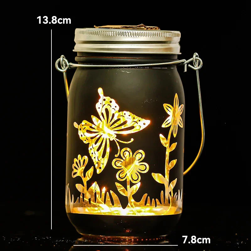 Solar Mason Jar Lanterns – Waterproof Hanging Outdoor Garden Lights