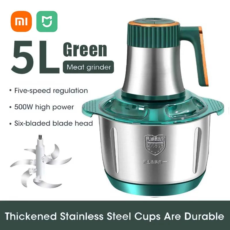 Xiaomi 5L Electric Meat Grinder with Adjustable Gears