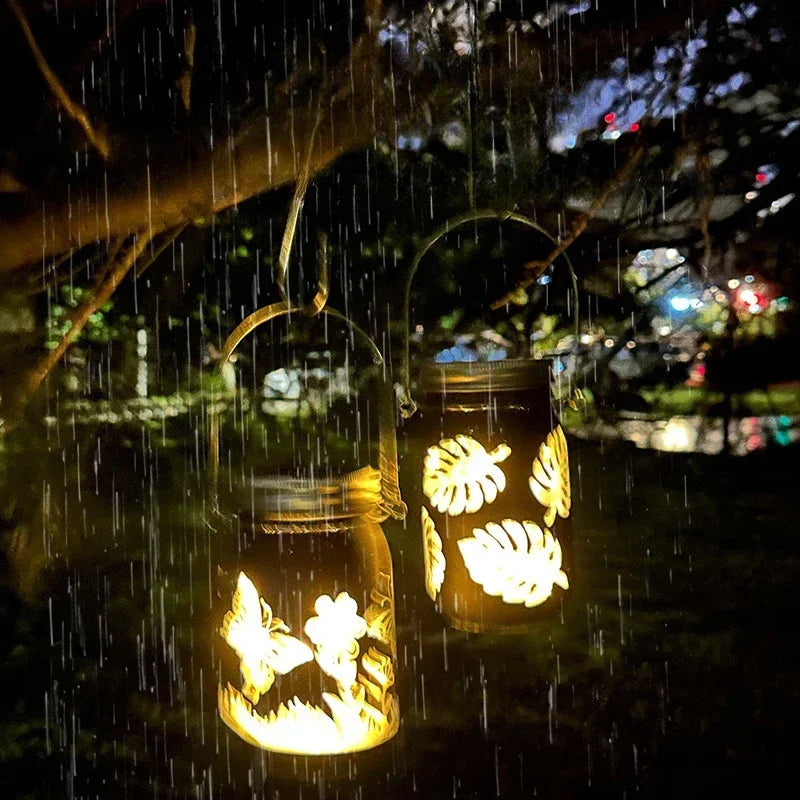 Solar Mason Jar Lanterns – Waterproof Hanging Outdoor Garden Lights