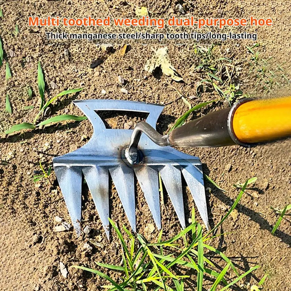 Multi-Purpose Gardening Hoe and Rake