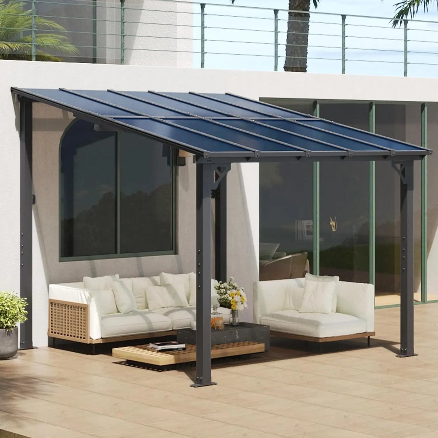 Wall-Mounted Gazebo Pergola for Patio & Backyard