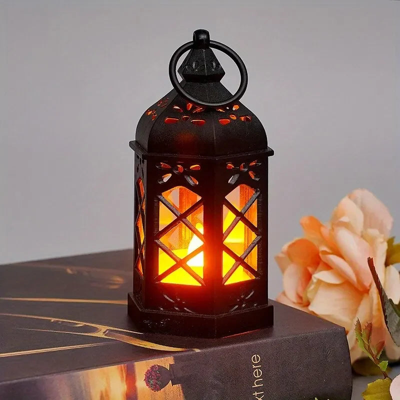 Retro Hexagon LED Table Lamp – Portable Ambient Decor Light